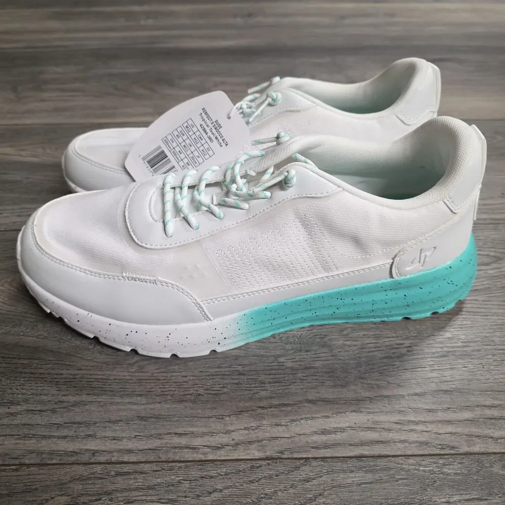 Hey Dude Perfect x Sirocco Alta White/Tropical Teal Size 12 NEW No Box